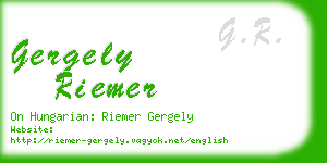 gergely riemer business card